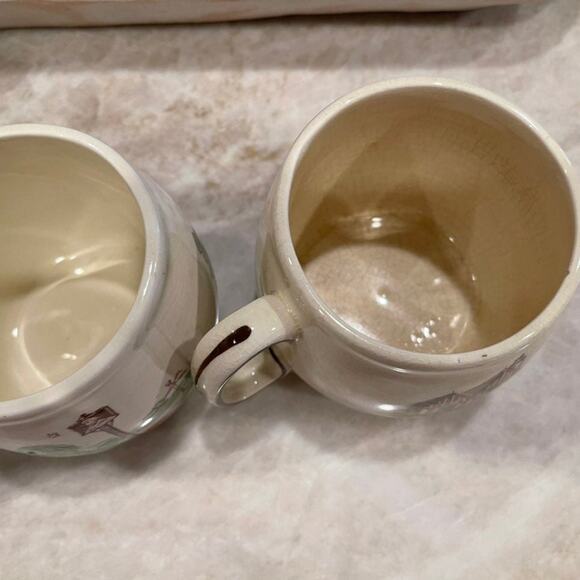 VINTAGE ROY KIRKHAM POTTERY ENGLAND POTTERY NEW INN GLOUCESTER MUGS - Picture 5 of 12